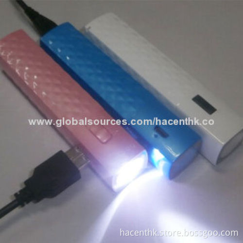 Cheap Price Mini 2,600mAh Power Banks, Sized 100x21x21mm, 3-4 hours Charging Time